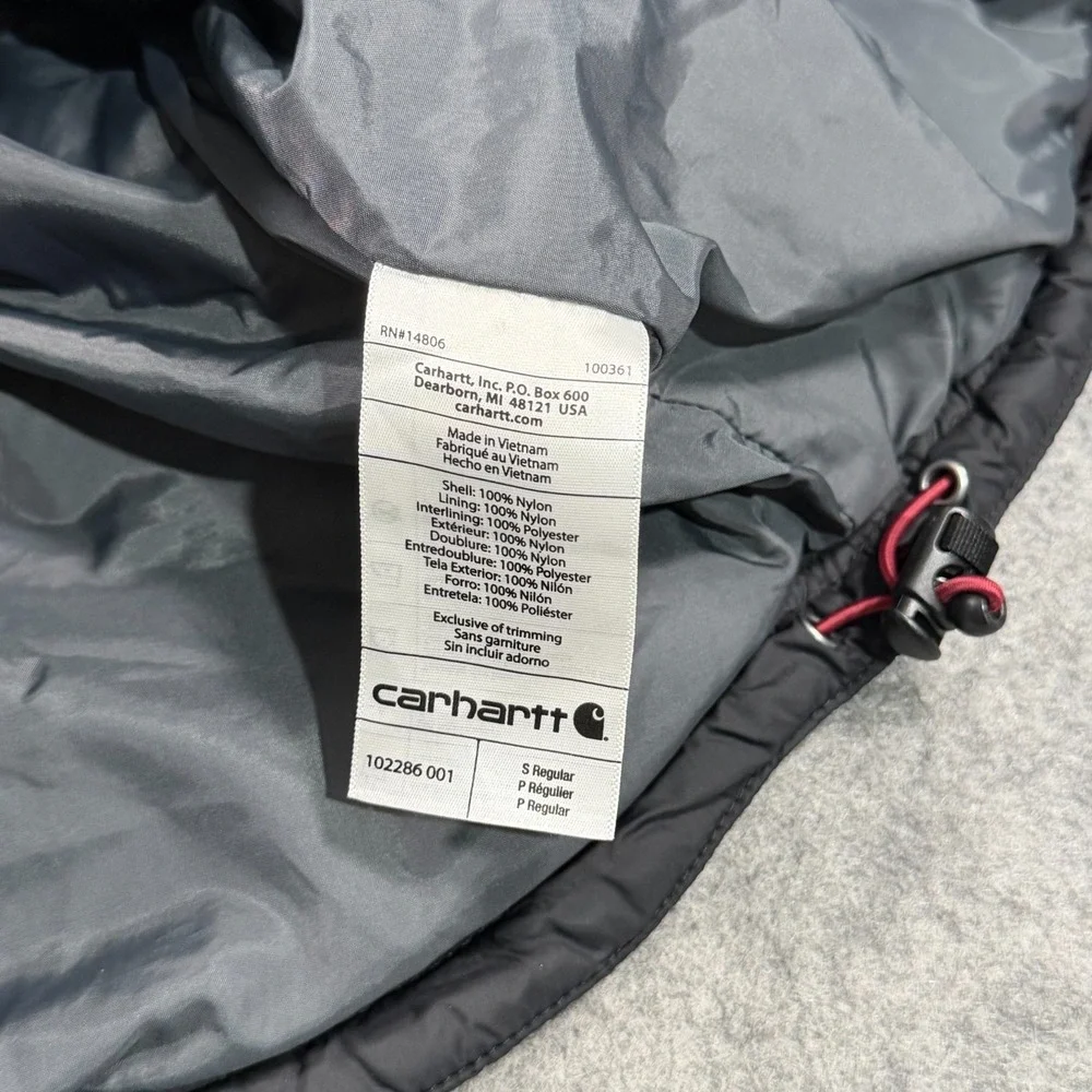 Carhartt Black Insulated Lightweight Gilliam Defender Vest Men's Size Small - Picture 3 of 5